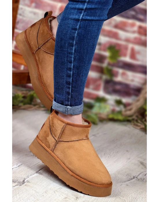 Andra Taba Kadın Kalın Taban Süet İçi Kürklü Rahat Günlük Bot