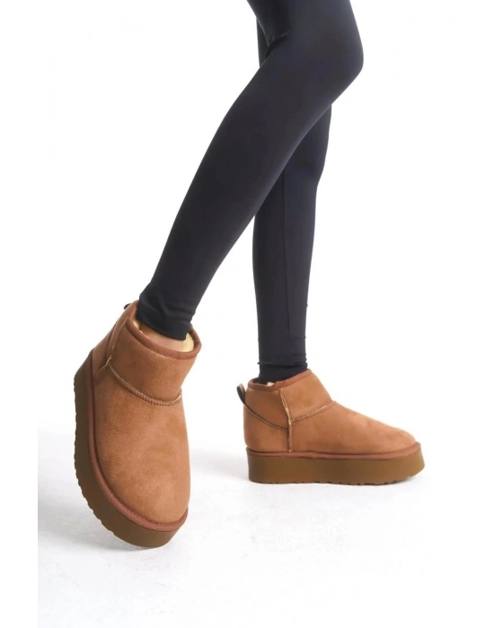 Andra Taba Kadın Kalın Taban Süet İçi Kürklü Rahat Günlük Bot