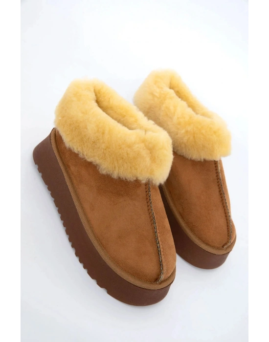 Alice Taba Kadın İç Ve Dışı Kürklü Kalın Taban Ayakkabı