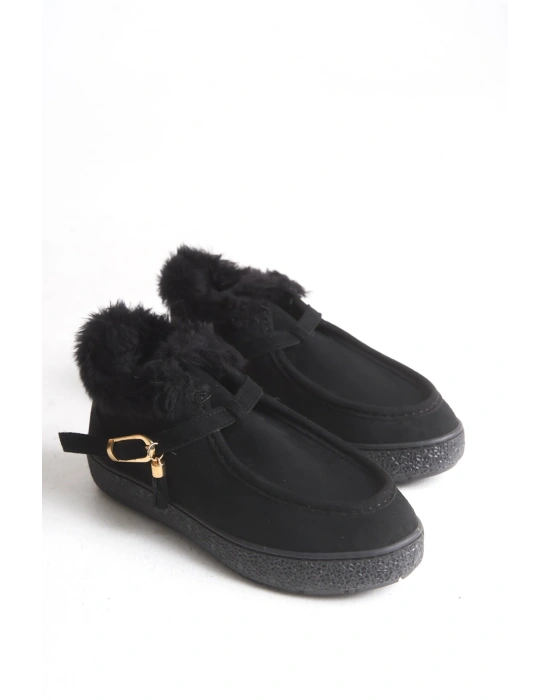 Alice Kadın İçi Kürklü Toka Detaylı Rahat Taban Şık Kısa Bilek Bot