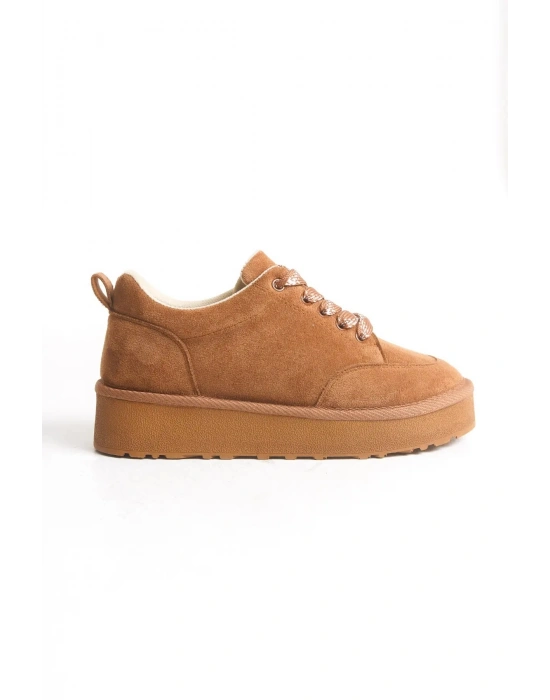 Nora Günlük Bağcıklı Kalın Taban Süet Ayakkabı