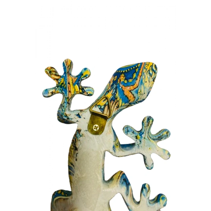 Gekko 3 Boyutlu Dekoratif Reçine Salon Balkon Dış Duvar Süsü Hediye Uğur Getirsin