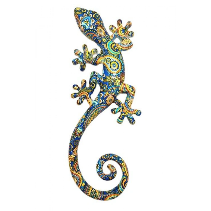 Gekko 3 Boyutlu Dekoratif Reçine Salon Balkon Dış Duvar Süsü Hediye Uğur Getirsin