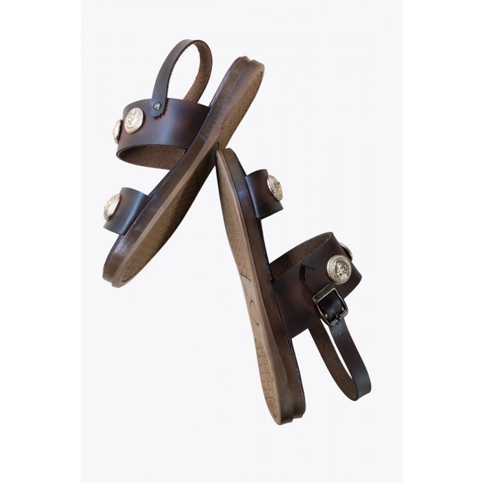 Lidya Boncuklu Rahat Bodrum Sandalet