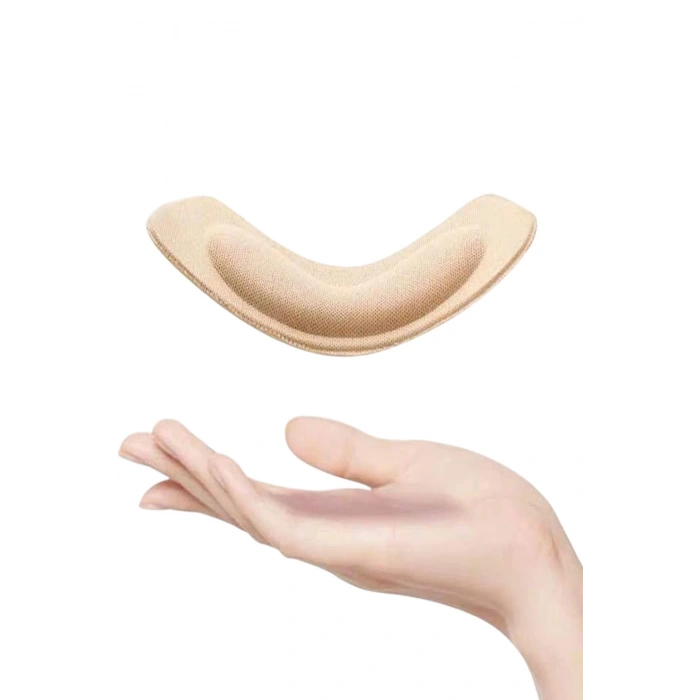 Ayakkabı Topuk Vurma Önleyici, Daraltma ve Ayak Taban Arkası Koruyucu Pedi 1 Çift Krem