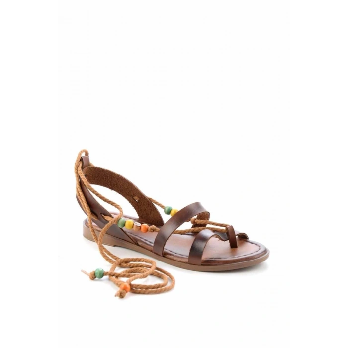 Clarence Parmak Arası Bağcıklı Bodrum Sandalet