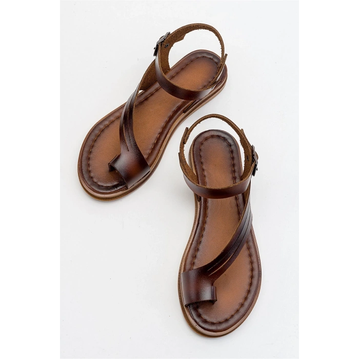 Teta Deri Parmak Arası Bodrum Sandalet