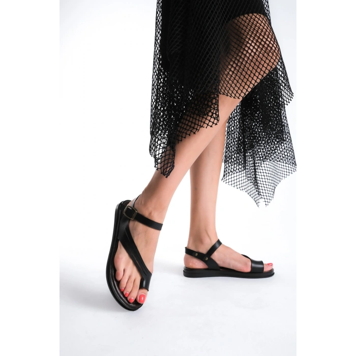 Teta Deri Parmak Arası Bodrum Sandalet