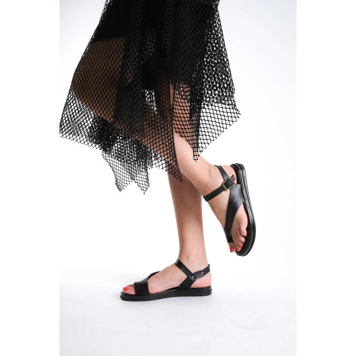 Teta Deri Parmak Arası Bodrum Sandalet