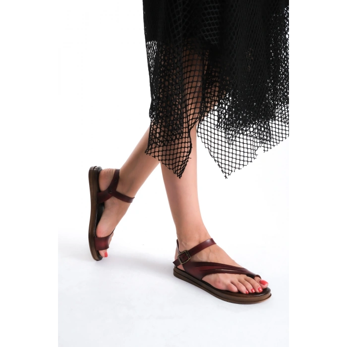 Teta Deri Parmak Arası Bodrum Sandalet