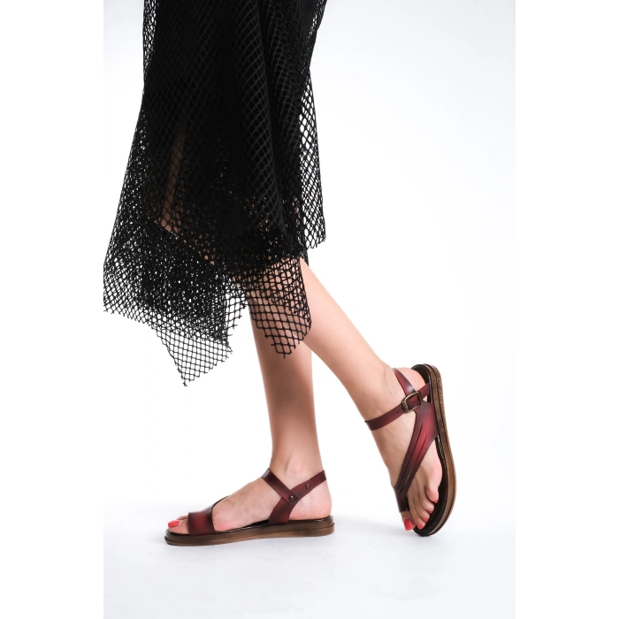 Teta Deri Parmak Arası Bodrum Sandalet