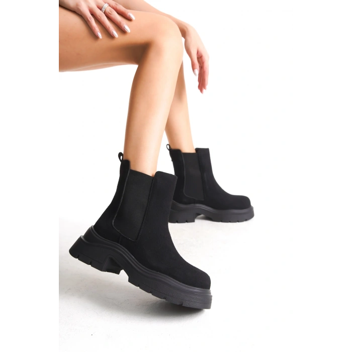 Chelsea Kadın Yandan Lastikli Günlük Kalın Taban Bot