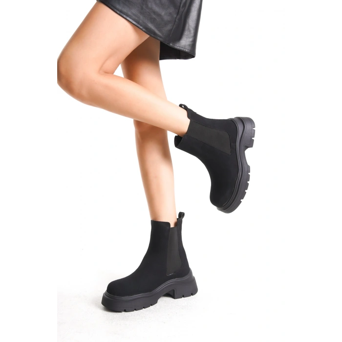 Chelsea Kadın Yandan Lastikli Günlük Kalın Taban Bot