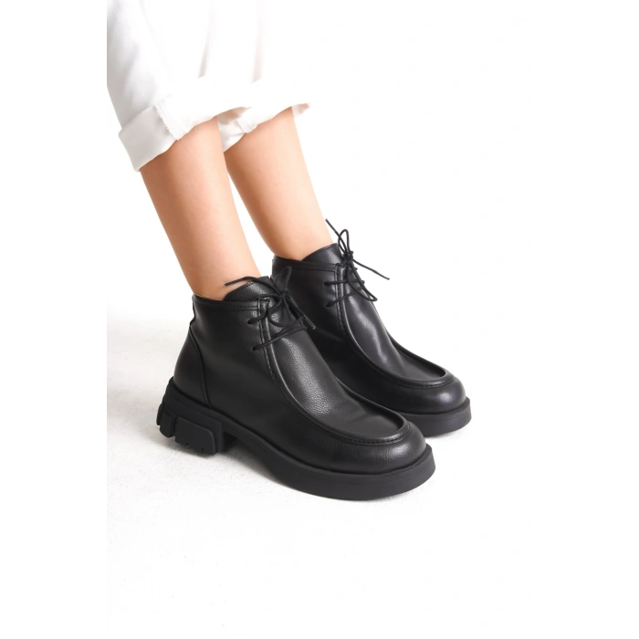 London Yarım Boğaz Bağcıklı Kalın Taban Günlük Rahat Bot