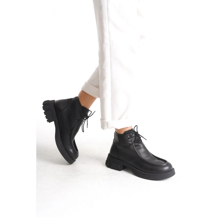 London Yarım Boğaz Bağcıklı Kalın Taban Günlük Rahat Bot