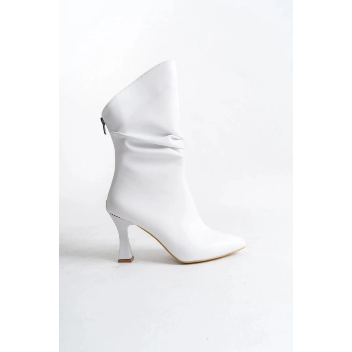 Marta Sivri Burun Körüklü Arkadan Fermuarlı Kadeh Topuklu Çizme