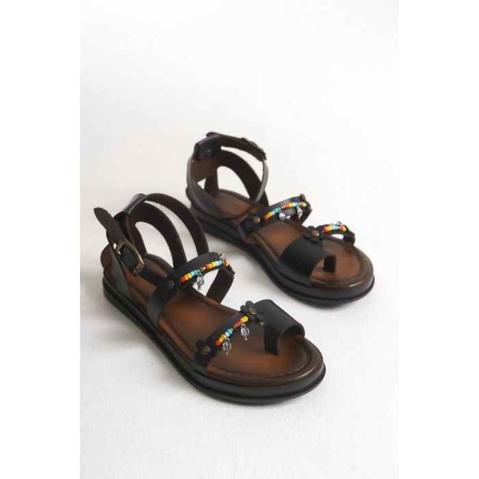 Estera Boncuklu Parmak Arası Rahat Bodrum Sandalet