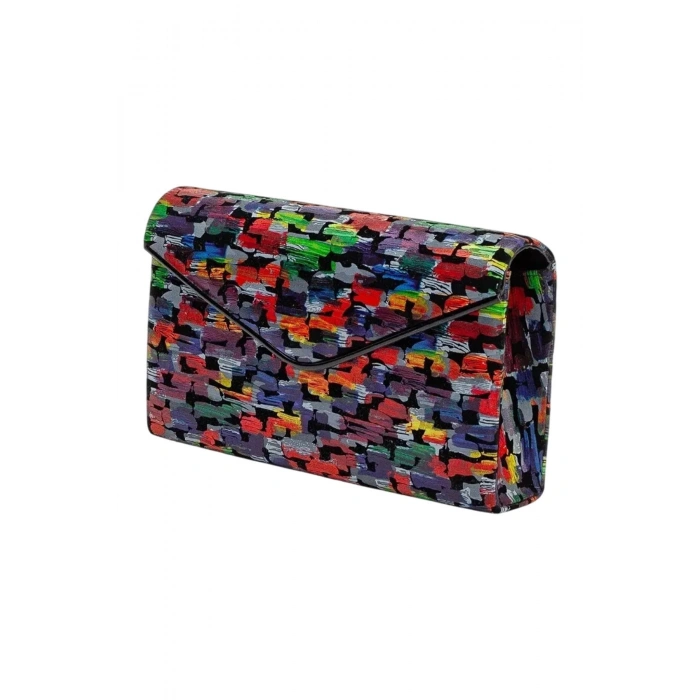 Zincir Askılı Renkli Şık İtalyan Portföy Çanta