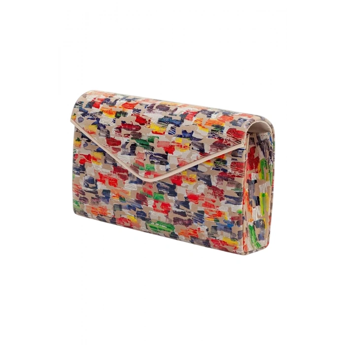 Zincir Askılı Renkli Şık İtalyan Portföy Çanta