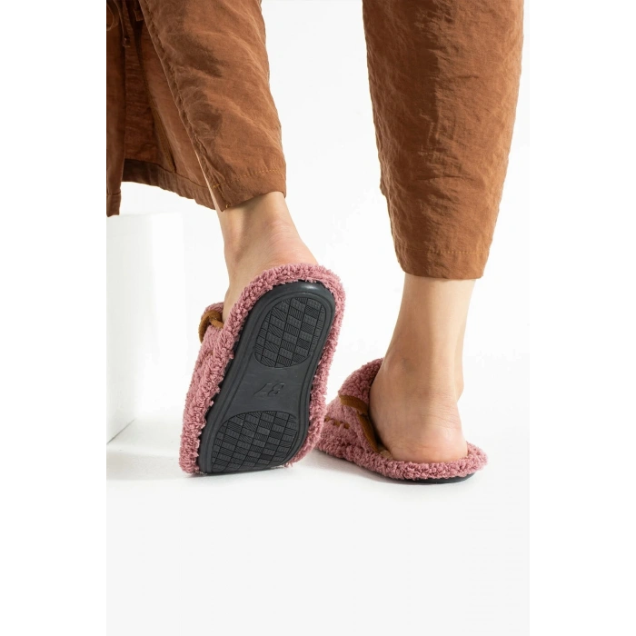 Nelly Düğmeli Detaylı Havlu Kadın Ev Terliği