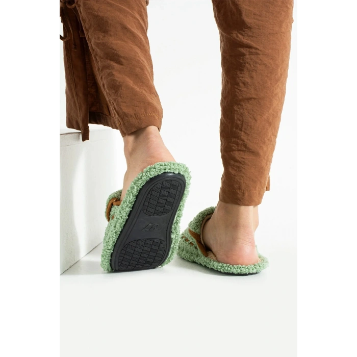 Nelly Düğmeli Detaylı Havlu Kadın Ev Terliği