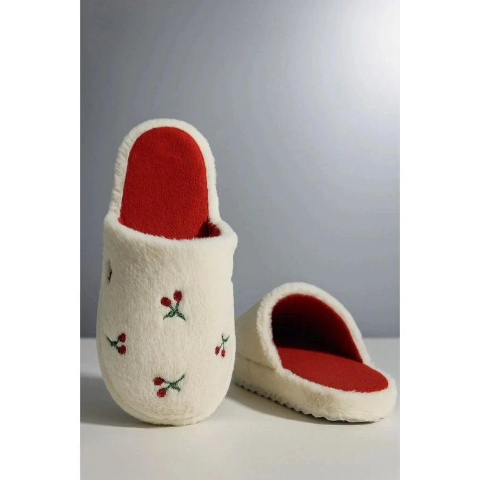 Sevimli Kadın Ev Teliği Sessiz Hafif Yumuşak Taban Nakışlı