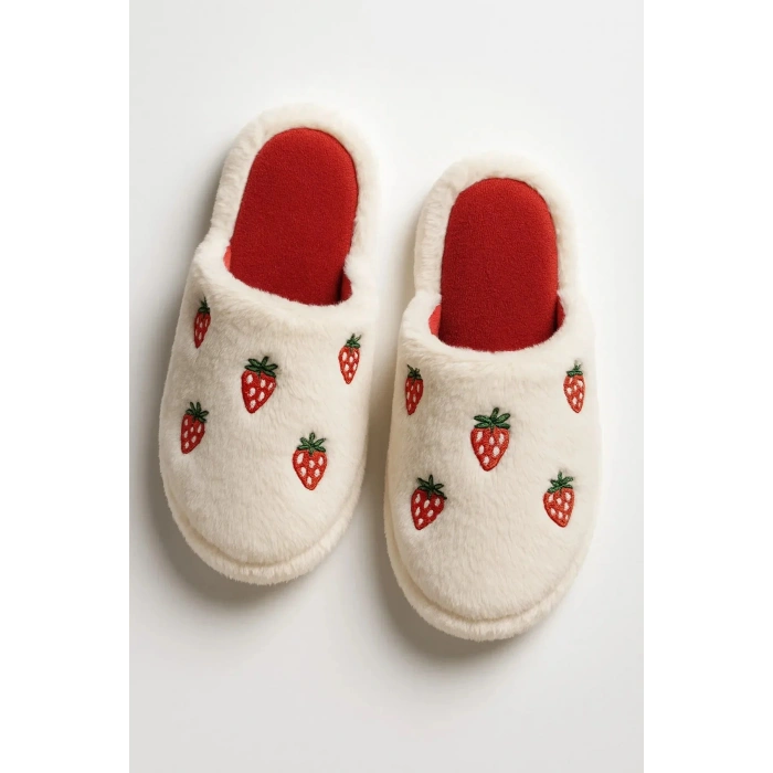 Sevimli Kadın Ev Teliği Sessiz Hafif Yumuşak Taban Nakışlı