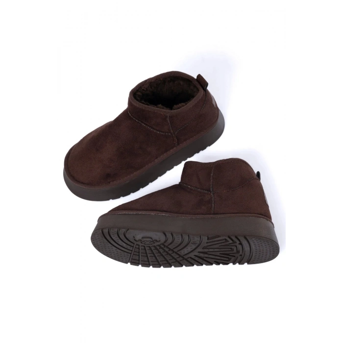 Andra Kahverengi Kadın Kalın Taban Süet İçi Kürklü Rahat Günlük Bot