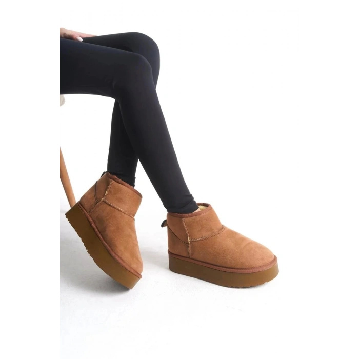 Andra Taba Kadın Kalın Taban Süet İçi Kürklü Rahat Günlük Bot