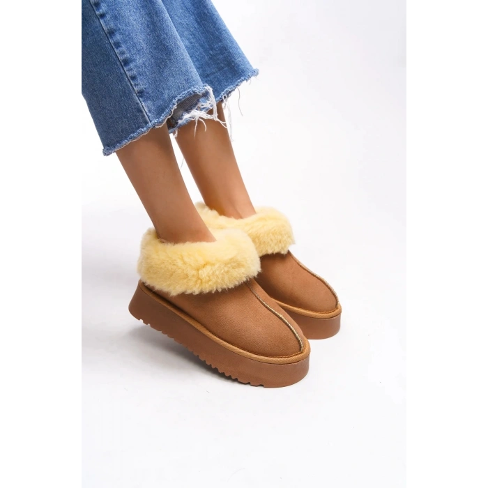 Alice Taba Kadın İç Ve Dışı Kürklü Kalın Taban Ayakkabı