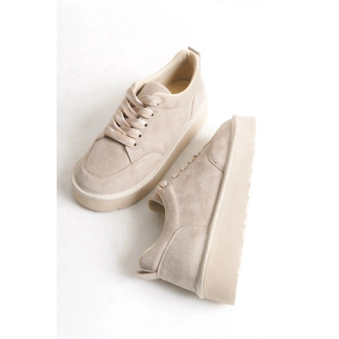 Nora Günlük Bağcıklı Kalın Taban Süet Ayakkabı