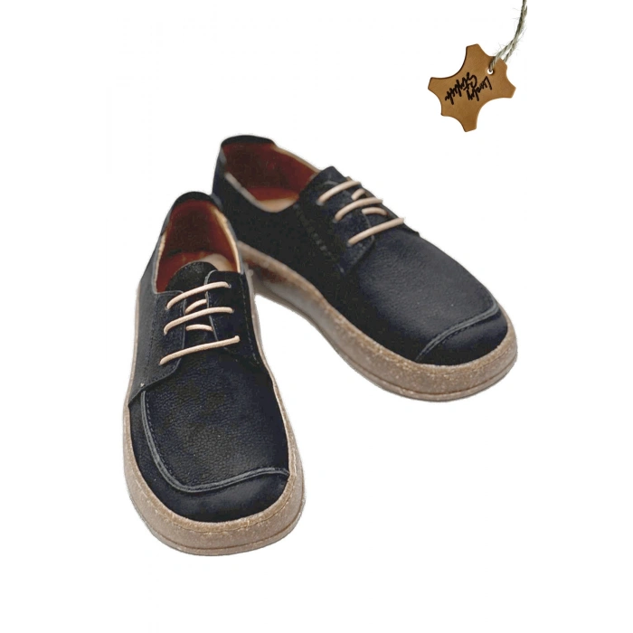 Dora Hakiki Deri Nubuk Comfort Taban Bağcıklı Günlük Kadın Ayakkabı Elde Yapım