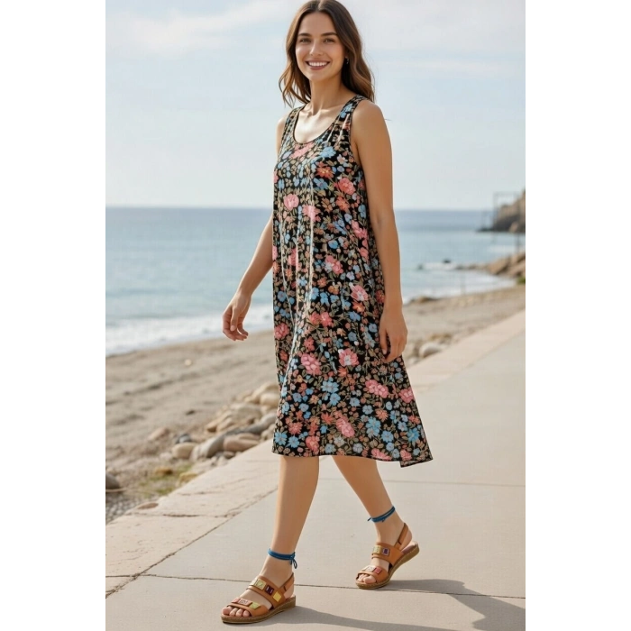 Crina Kadın Hakiki Deri Renkli Şık Tasarım Konforlu Ayarlanabilir Bantlı Sandalet