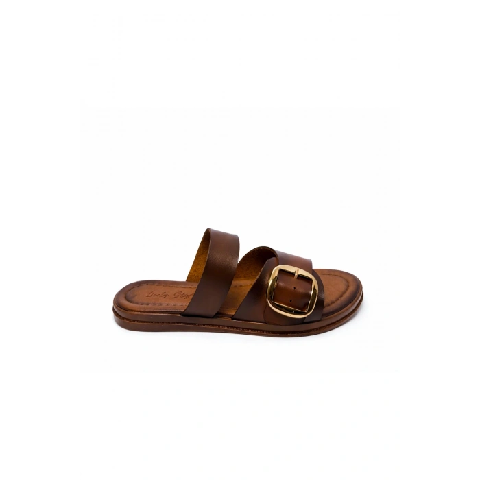 Leda Kadın Toka Detaylı Rahat Kaymaz Taban Şık Terlik