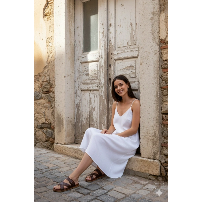 Zana Kadın Çapraz Bantlı Rahat Kaymaz Taban Terlik