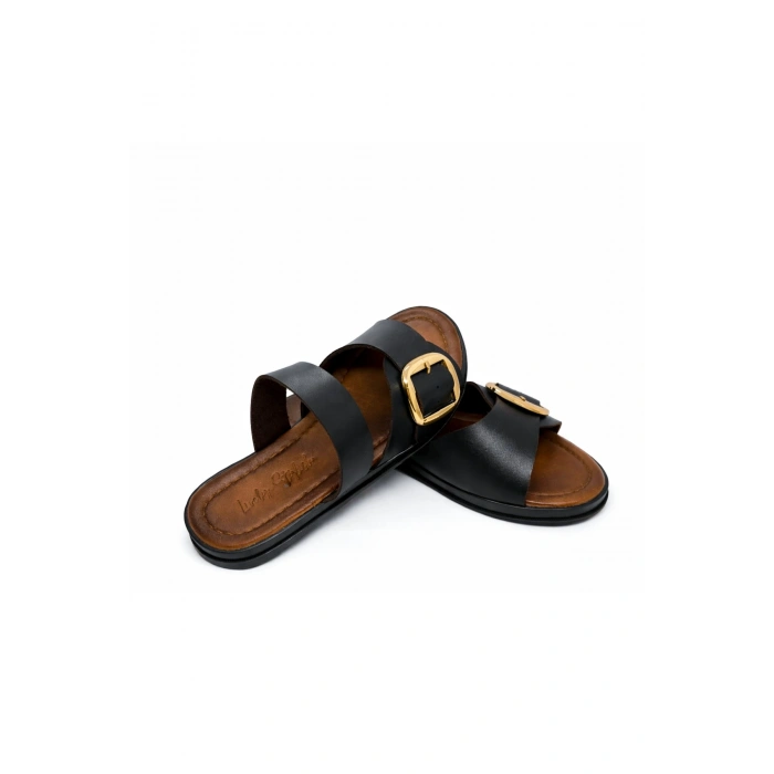 Leda Kadın Toka Detaylı Rahat Kaymaz Taban Şık Terlik