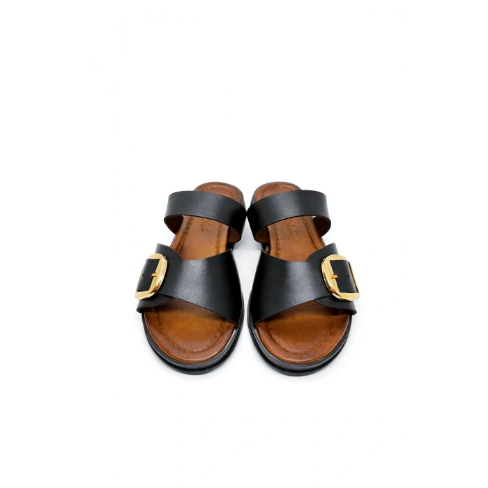 Leda Kadın Toka Detaylı Rahat Kaymaz Taban Şık Terlik