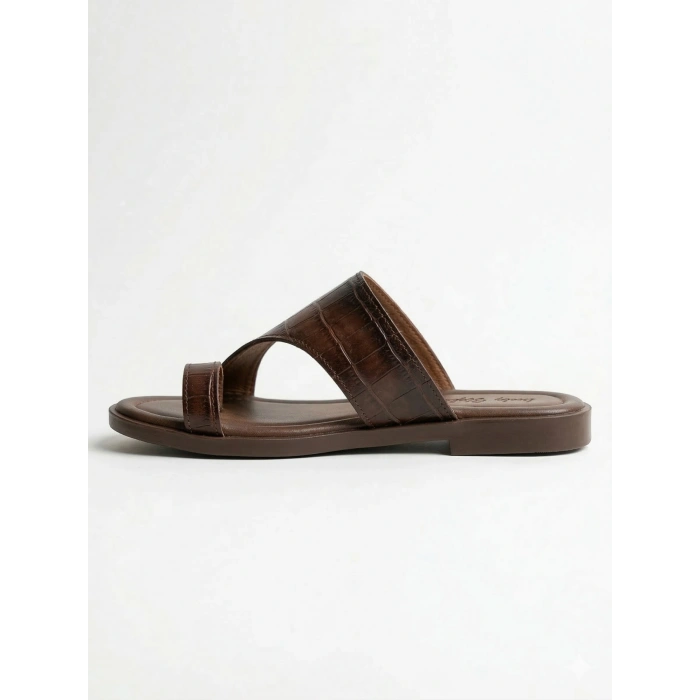 Angela Krokodil Desenli Parmak Arası Terlik