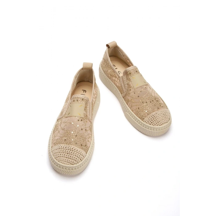 Renda Ten Dantelli Rahat Taban Günlük Ayakkabı