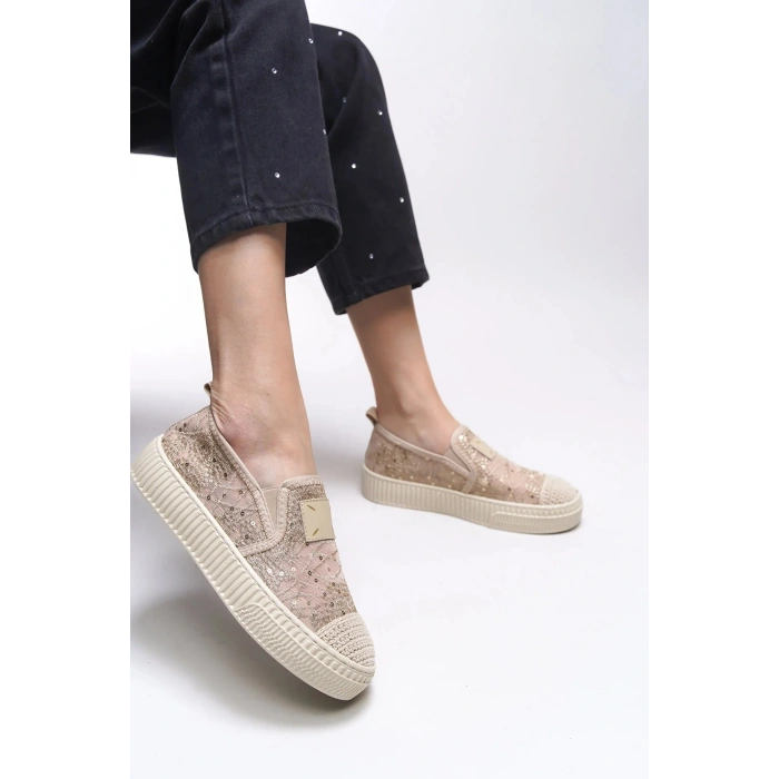 Renda Ten Dantelli Rahat Taban Günlük Ayakkabı