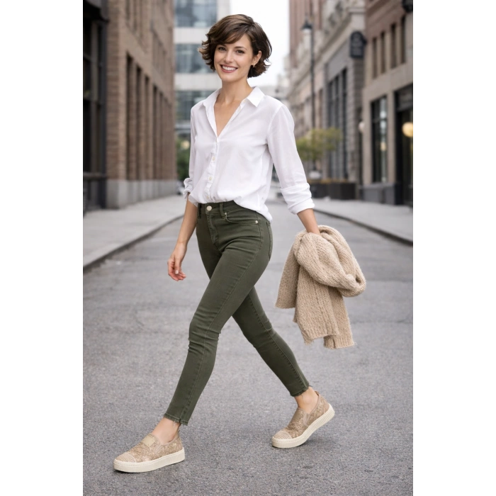 Renda Ten Dantelli Rahat Taban Günlük Ayakkabı