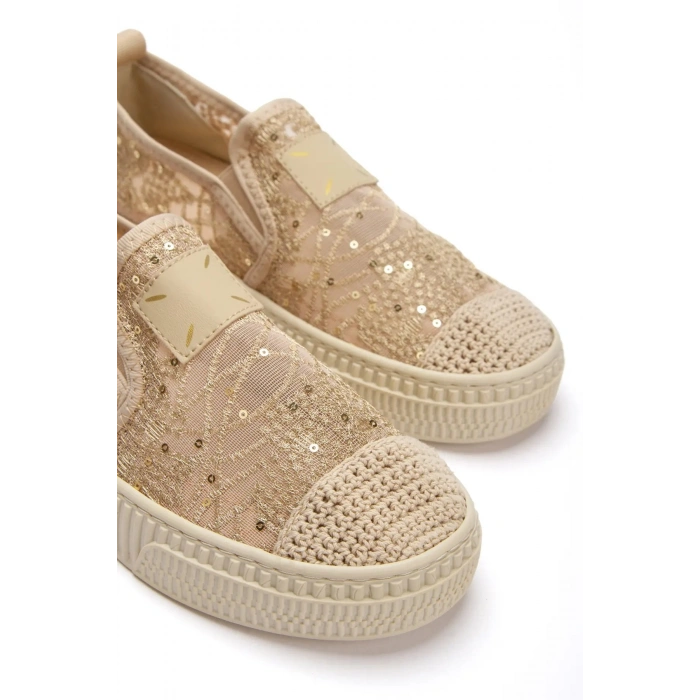 Renda Ten Dantelli Rahat Taban Günlük Ayakkabı