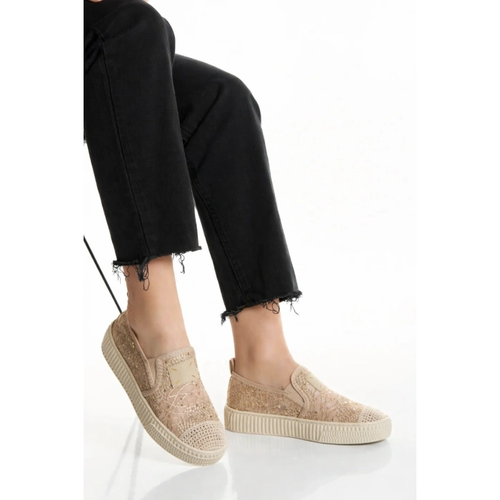 Renda Ten Dantelli Rahat Taban Günlük Ayakkabı