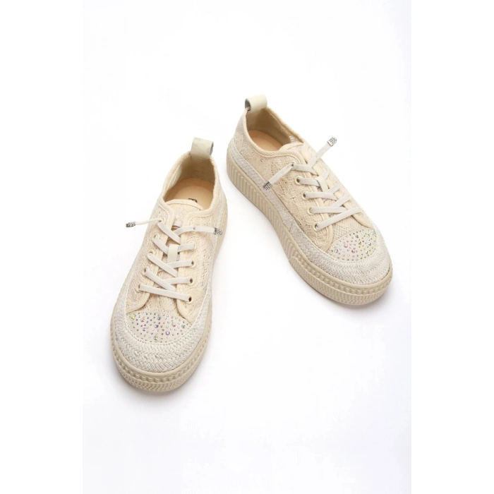 Lacy Ten Dantelli Taşlı Rahat Taban Günlük Ayakkabı