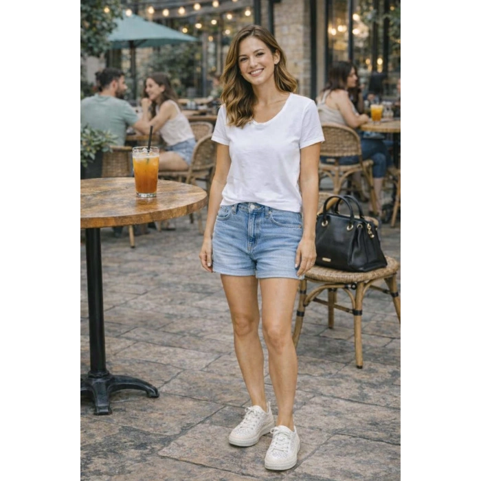 Lacy Beyaz Dantelli Taşlı Rahat Taban Günlük Ayakkabı