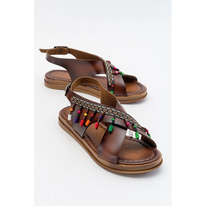 Saver Düz Çapraz Bant Bodrum Sandalet