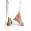 Verona Kadın Kalın Tabanlı Rahat Bağcıklı Ve Yandan Fermuarlı Süet Bot
