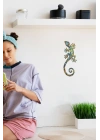 Gekko 3 Boyutlu Dekoratif Reçine Salon Balkon Dış Duvar Süsü Hediye Uğur Getirsin