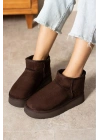 Andra Kahverengi Kadın Kalın Taban Süet İçi Kürklü Rahat Günlük Bot