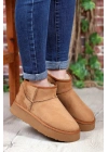 Andra Taba Kadın Kalın Taban Süet İçi Kürklü Rahat Günlük Bot
